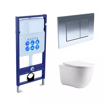 Унитаз с инсталяцией Акватек Классик Set cm-010 4в1