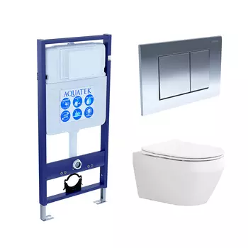 Унитаз с инсталяцией Акватек Лея Set 010 4в1