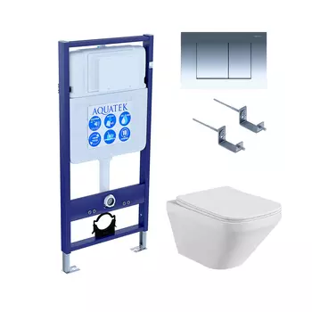 Унитаз с инсталяцией Акватек Лира Set-010 4в1