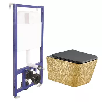 Унитаз Vincea Q-Line VT1-12G1B с инсталляцией Berges Novum