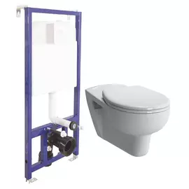 Унитаз Vitra Conforma 5810B003-6234 с сиденьем с инсталляцией Berges Novum