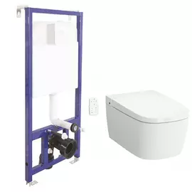 Унитаз Vitra V-Care Comfort 5674B003-6194 с сиденьем с инсталляцией Berges Novum