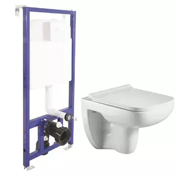 Унитаз WeltWasser Kehlbach 004 GL-WT с инсталляцией Berges Novum