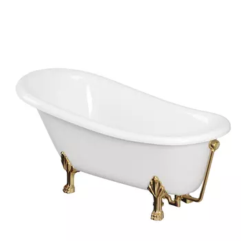 Ванна из литьевого мрамора Creto Corsica 170х80 24-1113 с золотыми ножками