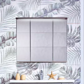 Зеркальный шкаф для ванной Бриклаер Кристалл 75