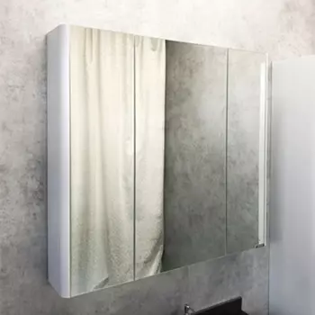 Зеркальный шкаф для ванной Comforty Сорренто 88 00-00001968 светло серый