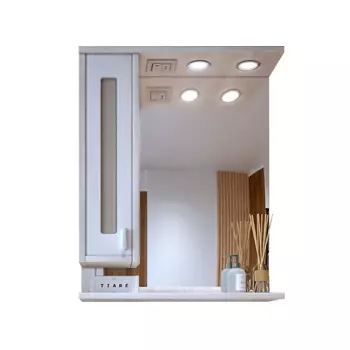 Зеркальный шкаф для ванной Бриклаер Бали 62 4627125411991 левый