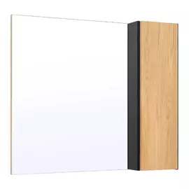 Зеркальный шкаф для ванной Runo Мальта 00-00001103 черный дуб