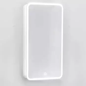 Зеркальный шкаф для ванной Jorno Pastel 46 белый жемчуг