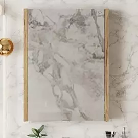 Зеркальный шкаф для ванной Оника Селеста 52 дуб галифакс