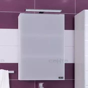 Зеркальный шкаф для ванной СанТа Стандарт 45 фацет, с подсветкой