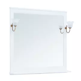 Зеркало для ванной Aquanet Валенса 105 белое матовое