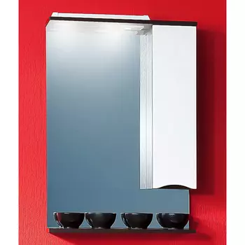 Зеркало для ванной Бриклаер Токио 60 правое белое/венге