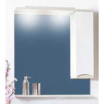 Зеркало для ванной Бриклаер Токио 60 правое белый/светлая лиственница