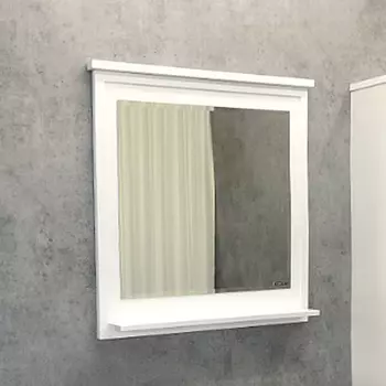 Зеркало для ванной Comforty Феррара 80 белый глянец