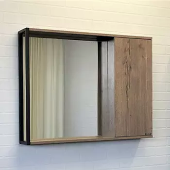 Зеркало для ванной Comforty Лиссабон 90 дуб темный