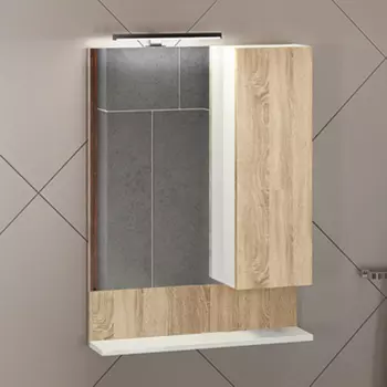 Зеркало для ванной Comforty Рига 60 дуб сонома