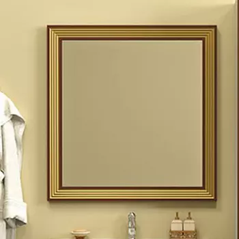 Зеркало для ванной Opadiris Карат 80 белый глянцевый с золотой патиной