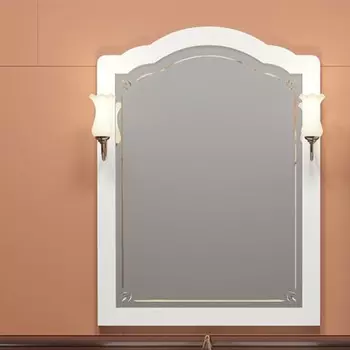 Зеркало для ванной Opadiris Лоренцо 80 белый без патины