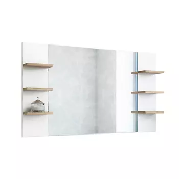 Зеркало для ванной Sanflor Ингрид 120 белый матовый/вяз швейцарский