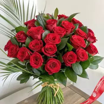 35 красных роз, Эквадор, В 50см