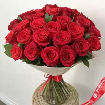35 красных роз, Эквадор, В 60см