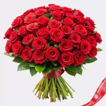 75 красных роз, Эквадор, В 50см