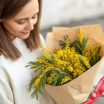 Букет 11 мимоз в крафте