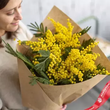 Букет 19 мимоз в крафте