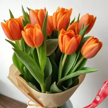 Букет из 10 оранжевых тюльпанов, Россия