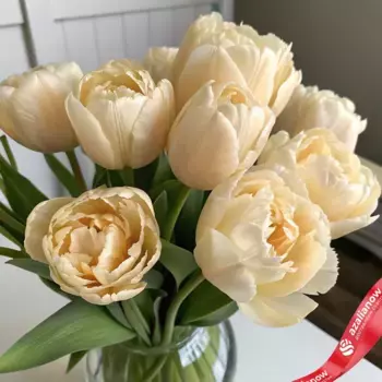 Букет из 10 пионовидных бежевых тюльпанов, Голландия