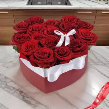 Букет из 17 красных роз «Моя любимка»