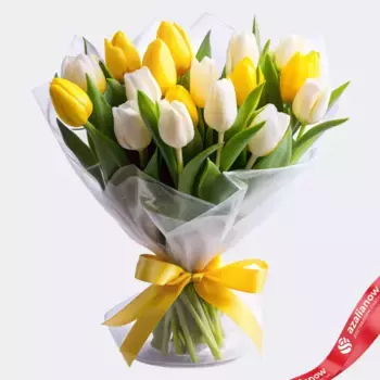 Букет из 17 тюльпанов микс в пленке