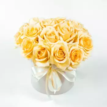 Букет из 19 персиковых роз «На свадьбу»