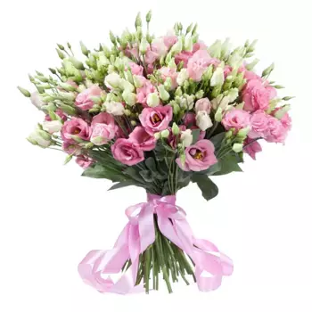 Букет из 19 розовых лизиантусов