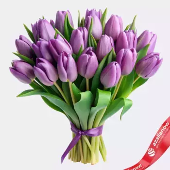 Букет из 20 сиреневых тюльпанов, Россия