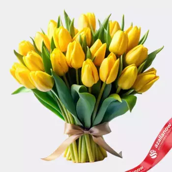 Букет из 20 желтых тюльпанов, Россия