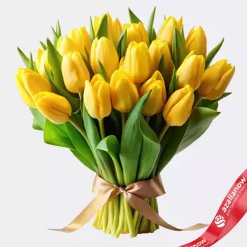 Букет из 21 желтого тюльпана, Россия