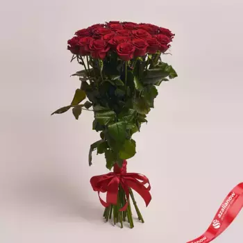 Букет из 25 красных роз без упаковки