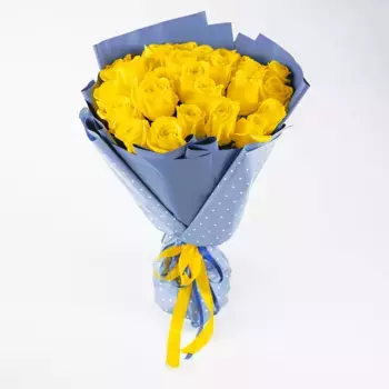 Букет из 25 желтых роз «Моя золотая»