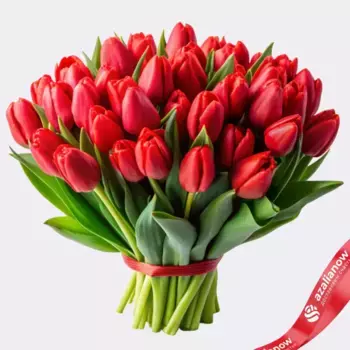 Букет из 30 красных тюльпанов, Россия