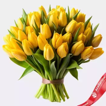 Букет из 30 желтых тюльпанов, Россия