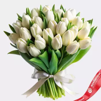 Букет из 33 белых тюльпанов, Россия