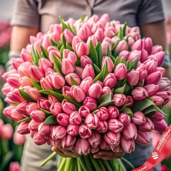 Букет из 400 розовых тюльпанов, Россия