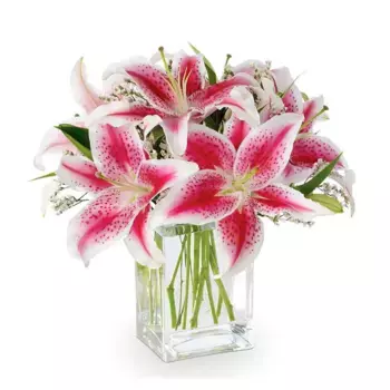 Букет из 5 розовых лилий «Камелия»