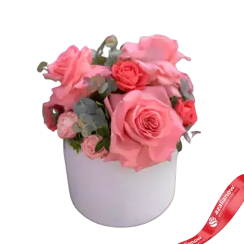 Букет из 5 розовых роз в коробочке