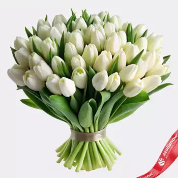 Букет из 60 белых тюльпанов, Россия