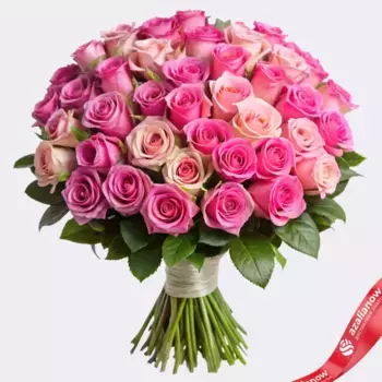 Букет из 75 розовых роз, Россия, В 60 см, Россия