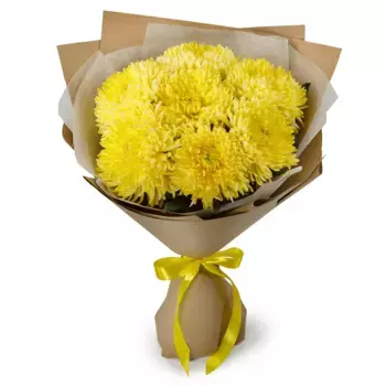 Букет из 7 желтых хризантем «Солнышко лучистое»