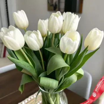 Букет из 9 белых тюльпанов, Россия